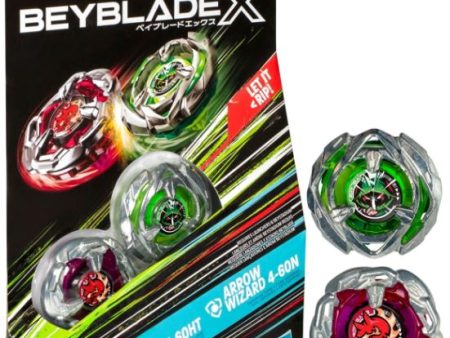 BEYBLADE X DUEL PACK - CHAIN INCENDIO  AND  ARROW WIZARD Hot on Sale