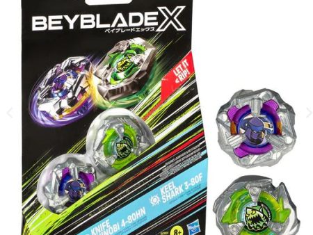 BEYBLADE X DUEL PACK - KNIFE SHINOBI AND KEEL SHARK Supply