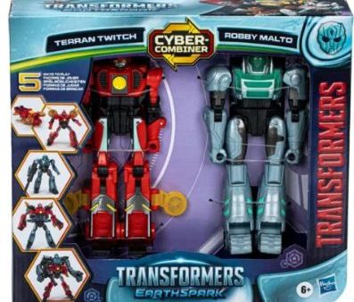 TRANSFORMERS EARTHSPARK - TERRAN TWITCH AND ROBBY MALTO CYBER COMBINER Cheap