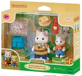 SYLVANIAN FAMILIES - EXCITING EXPLORATION SET - LATTE CAT BROTHER AND BABY Online Sale