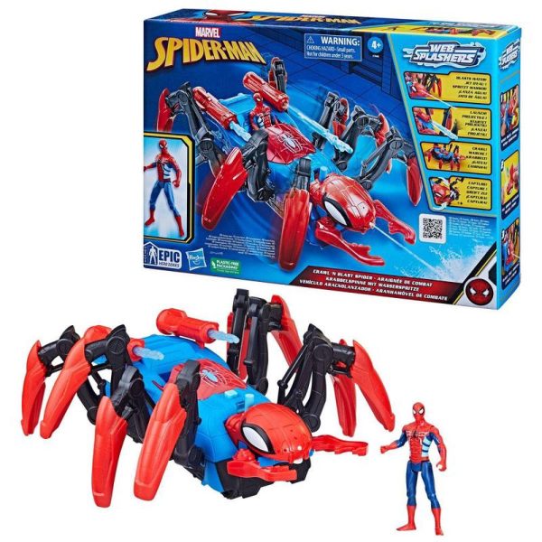 SPIDERMAN - WEB SPLASHERS - CRAWL N BLAST SPIDER For Cheap