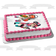 Splatoon 2 Inkling Pink Orange Edible Cake Topper Image ABPID50387 Supply