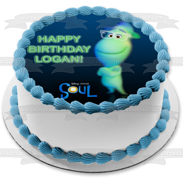 Soul Movie Disney Pixar Joe Blue Background Edible Cake Topper Image ABPID50526 Fashion