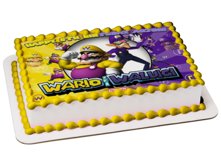 Wario and Waluigi Nintendo Video Game Edible Cake Topper Image ABPID50659 Sale