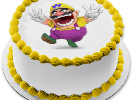 Wario Mario Party Winning Round Personalize with Your Name Edible Cake Topper Image ABPID50646 Online Hot Sale