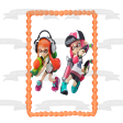 Splatoon 2 Inkling Pink Orange Edible Cake Topper Image ABPID50387 Supply