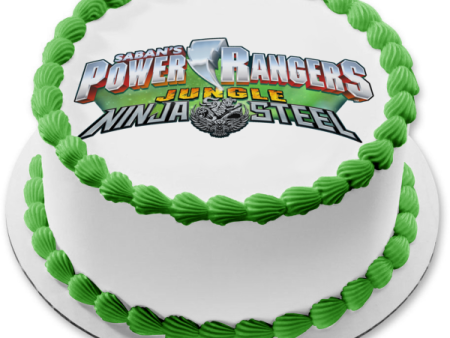 Saban s Power Rangers Jungle Ninja Steel Logo Edible Cake Topper Image ABPID50654 Online now