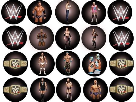 WWE Superstars Wrestling Edible Cupcake Topper Images ABPID50500 Supply