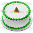 Christmas Tree Ball Ornaments Presents Edible Cake Topper Image ABPID50676 For Discount