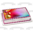 Christmas Ball Ornaments Colorful Background Edible Cake Topper Image ABPID50680 For Cheap