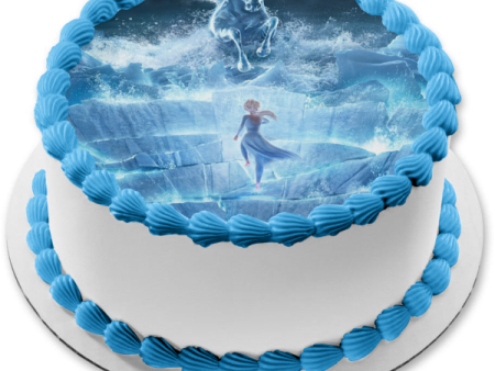 Frozen 2 Elsa Nokk Water Horse Water Spirit Edible Cake Topper Image ABPID50663 Fashion