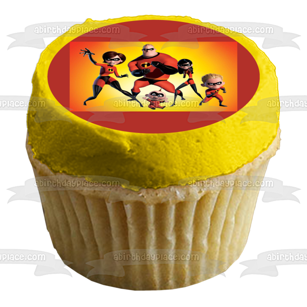 The Incredibles Mr. Incredible Elastigirl Violet Dash Jack-Jack Edible Cake Topper Image ABPID50504 Online now