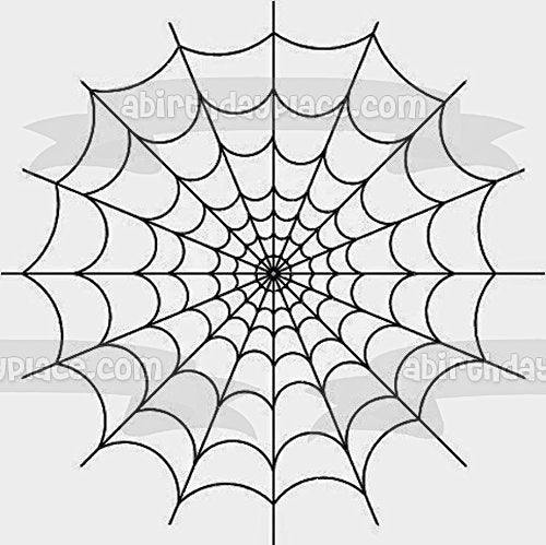 Spider Web Halloween Edible Cake Topper Image ABPID50323 For Cheap