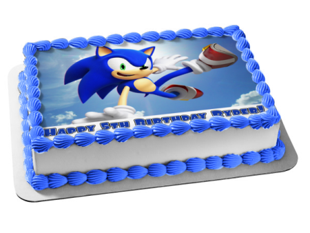 Sonic the Hedgehog Edible Cake Topper Image ABPID50395 Online Sale