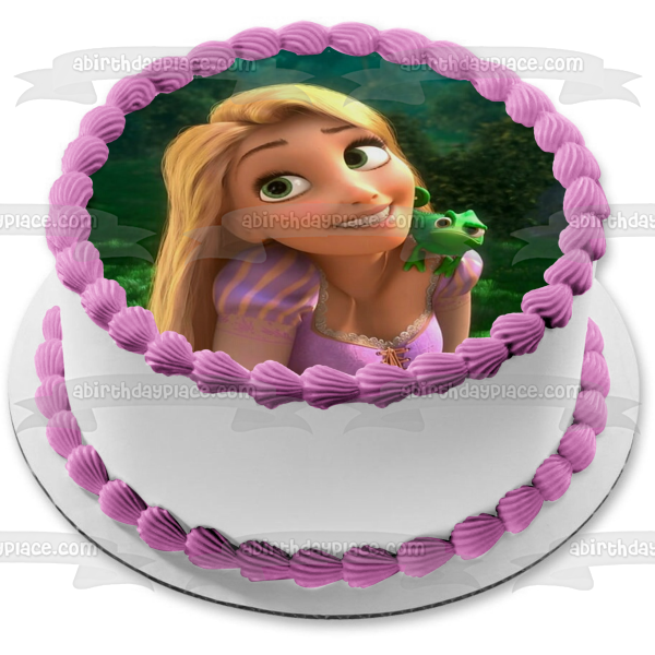 Tangled Rapunzel and Pascal Edible Cake Topper Image ABPID50360 Online