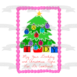 Birthday Christmas Tree Birthmas Edible Cake Topper Image ABPID50471 on Sale