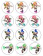 Splatoon 2 Inklings Pink Orange Blue Turquoise Edible Cupcake Topper Images ABPID50408 Fashion