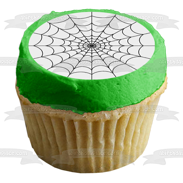 Spider Web Halloween Edible Cake Topper Image ABPID50323 For Cheap