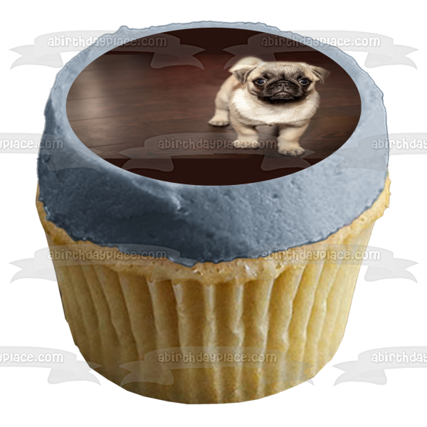 Pug Puppy Edible Cake Topper Image ABPID50480 Discount