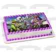 Splatoon 2 Inkling Lime Green Purple Edible Cake Topper Image ABPID50388 Cheap