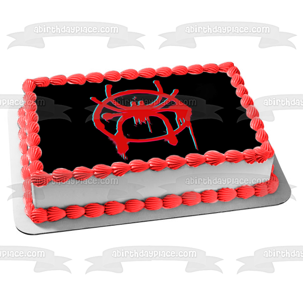 Spider-Man Miles Morales Graffiti Logo Edible Cake Topper Image ABPID50439 on Sale