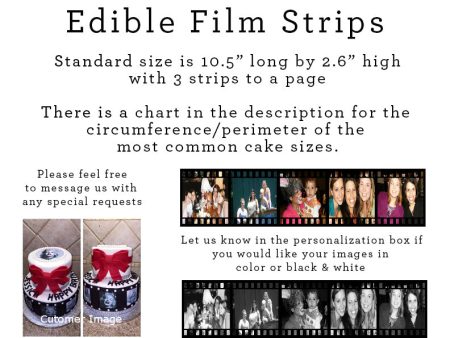 Create Your Own Film Strips Edible Cake Topper Image Strips ABPID50429 For Discount