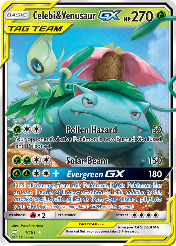 Celebi & Venusaur GX (1 181) [Sun & Moon: Team Up] For Discount