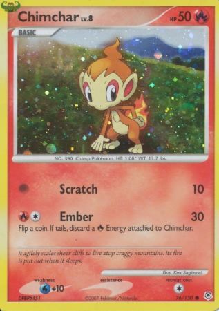 Chimchar (76 130) (Cosmos Holo) [Diamond & Pearl: Base Set] Supply