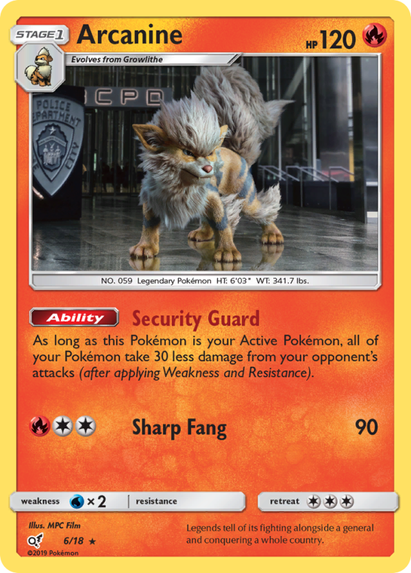 Arcanine (6 18) [Sun & Moon: Detective Pikachu] For Discount