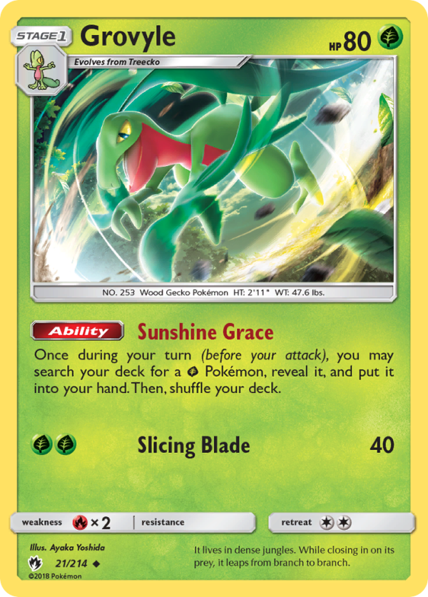 Grovyle (21 214) [Sun & Moon: Lost Thunder] Sale