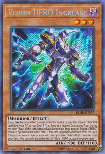 Vision HERO Increase [BLHR-EN007] Secret Rare Supply