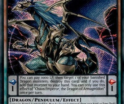 Chaos Emperor, the Dragon of Armageddon [BLAR-EN051] Secret Rare Online Hot Sale