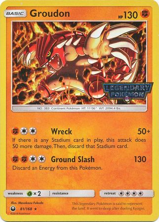 Groudon (81 168) (Cosmos Holo Gamestop Promo) [Sun & Moon: Celestial Storm] Supply