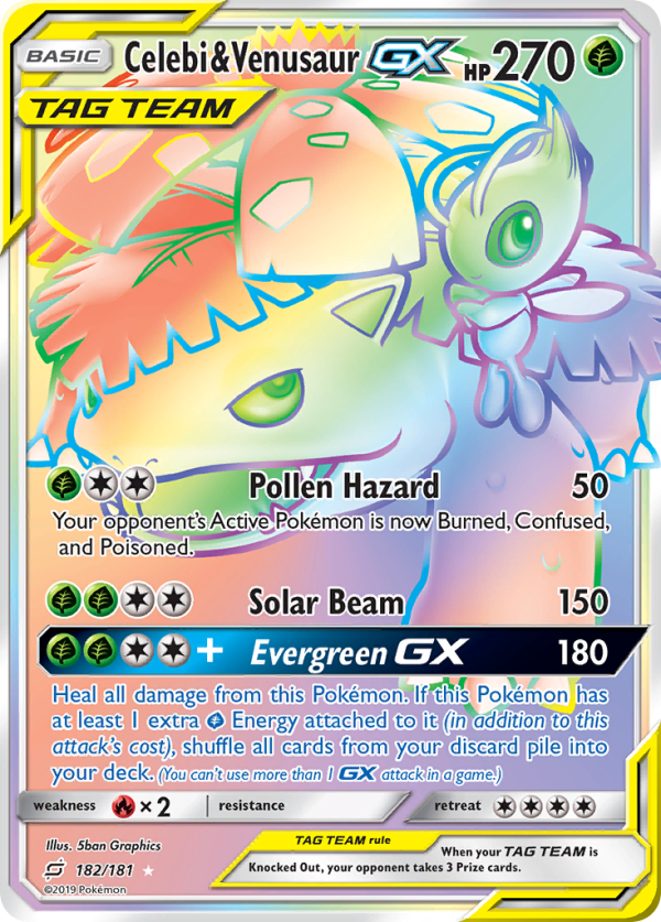 Celebi & Venusaur GX (182 181) [Sun & Moon: Team Up] Supply