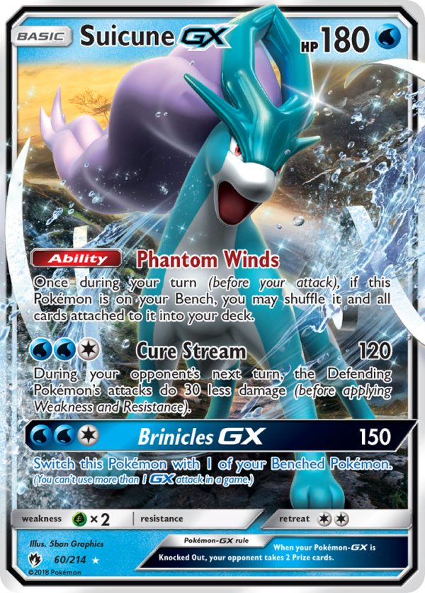 Suicune GX (60 214) [Sun & Moon: Lost Thunder] For Sale