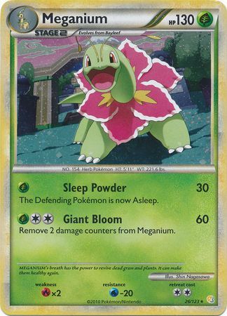 Meganium (26 123) (Cracked Ice Holo) [HeartGold & SoulSilver: Base Set] Fashion