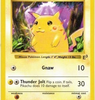 Pikachu (58 102) (E3 Stamped Promo with Red Cheeks) [Miscellaneous Cards] Fashion