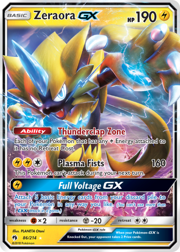 Zeraora GX (86 214) [Sun & Moon: Lost Thunder] Supply